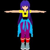 Miko Kubota o Me_K,O! de la serie Glitch Techs CON EXPRESIÓN FACIAL EN BOCA